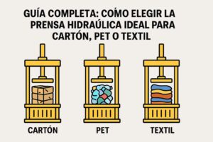 Guía como elegir la prensa compactadora de papel, cartón, PET, textil para reciclaje