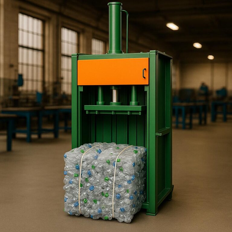 compactadora industrial para PET instalada
