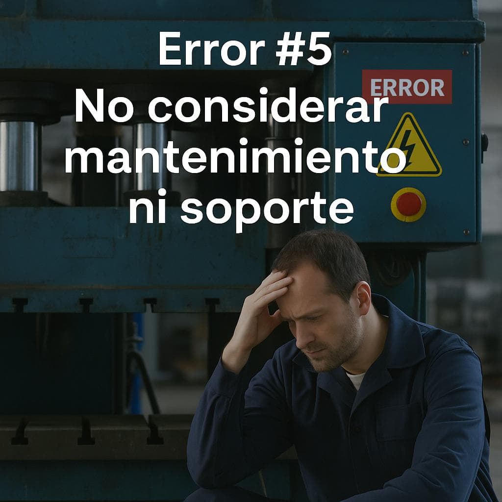 error 5 no considerar mantenimiento