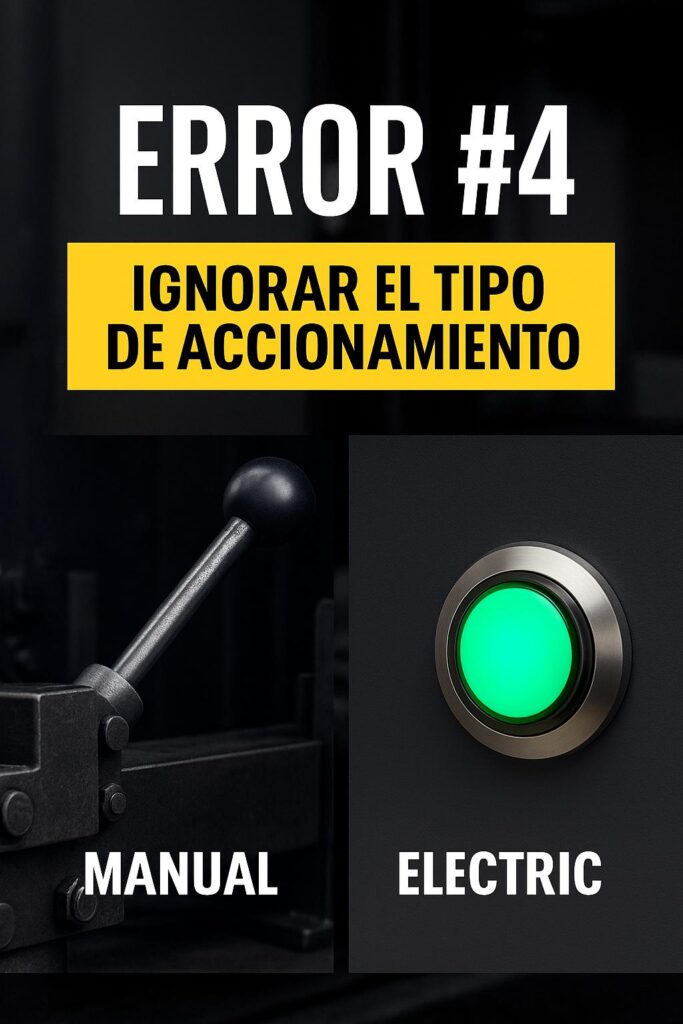error 4 ignorar el tipo de accionamiento