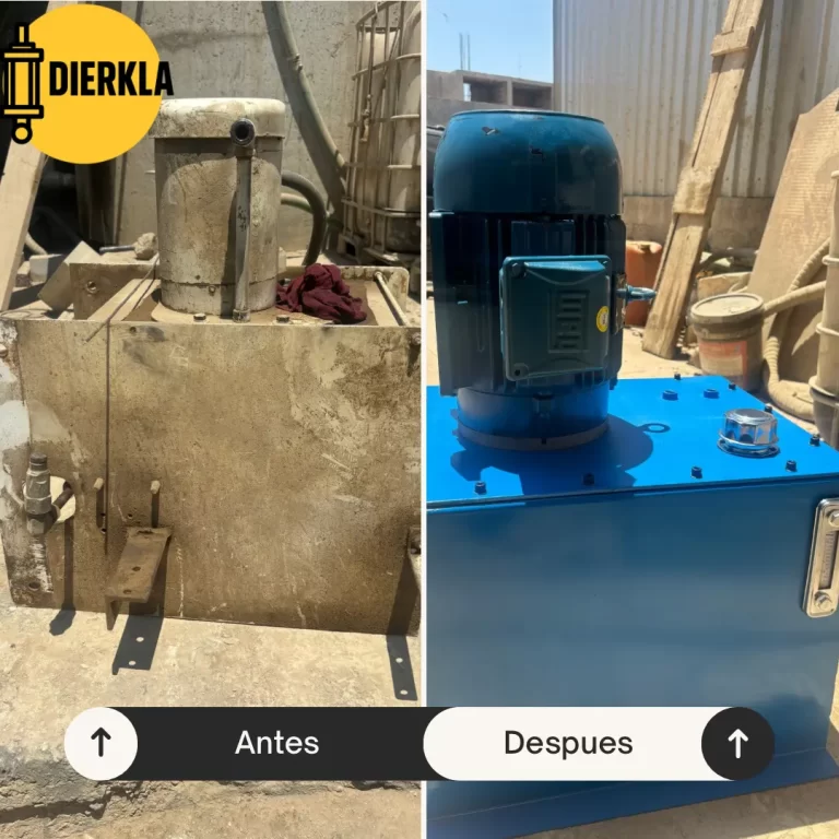 Unidad Hidráulica antes y después